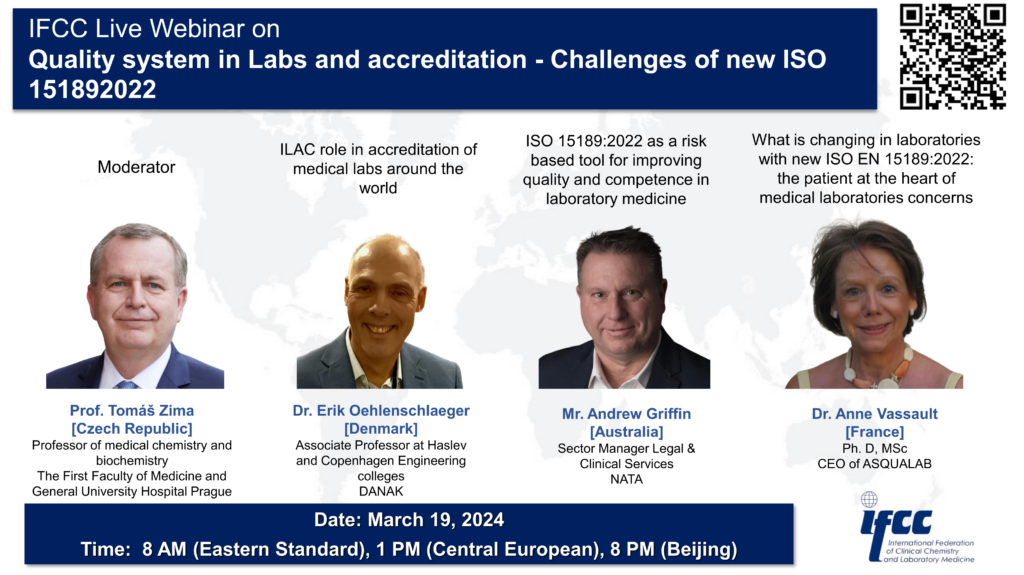 Quality system in Labs and accreditation - Challenges of new ISO 15189:2022